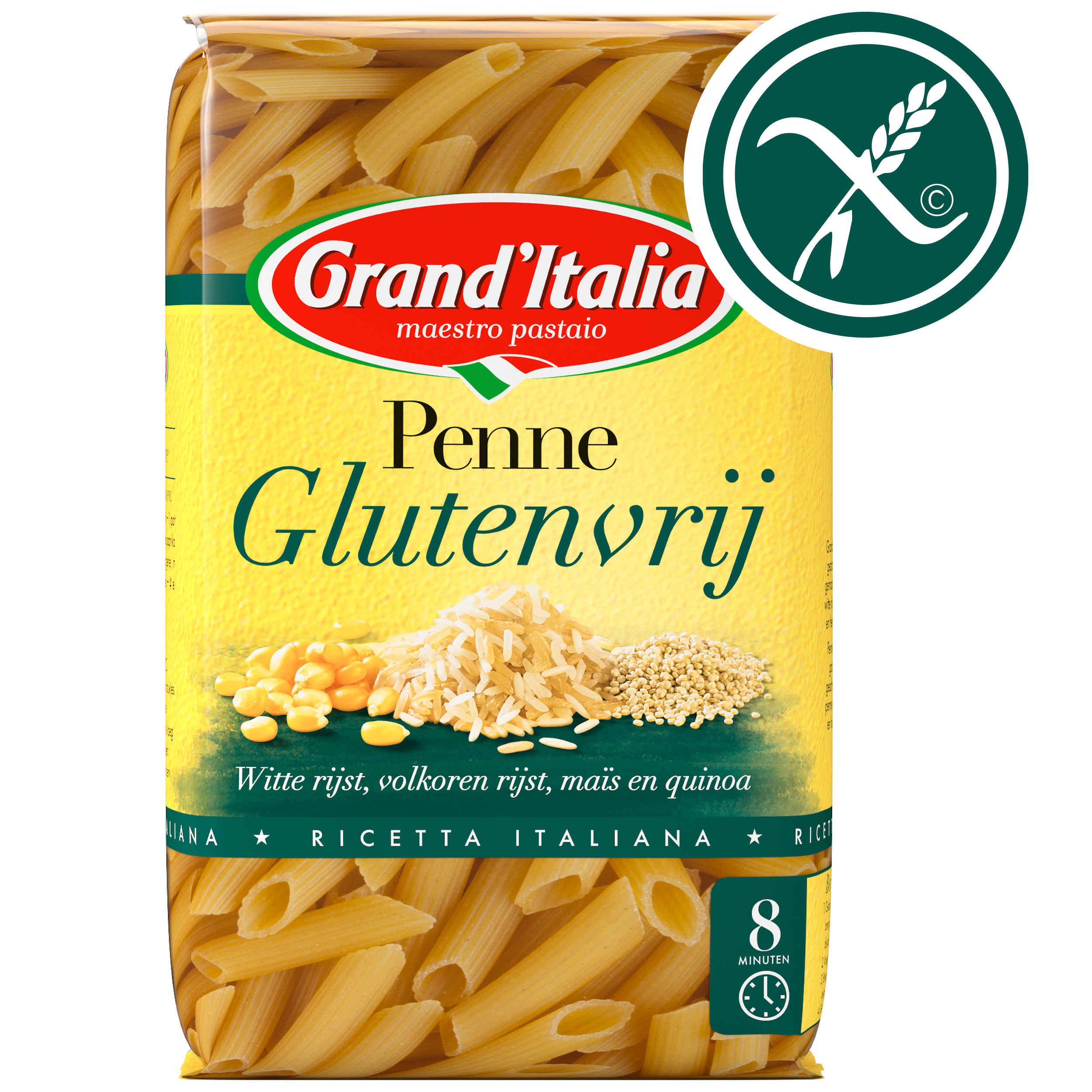 Pasta Penne Glutenvrij 400g claim Grand'Italia